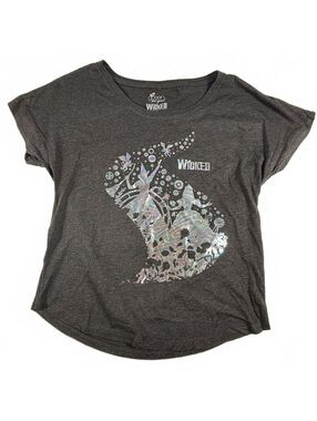 Wicked the Broadway Musical Women's Gray Short Sleeve T-Shirt Size M